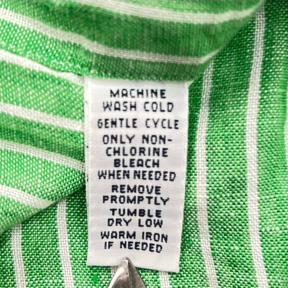 Ralph Lauren 100% Linen Shirt Mens 2XL Green Button Down Preppy - Picture 8 of 9